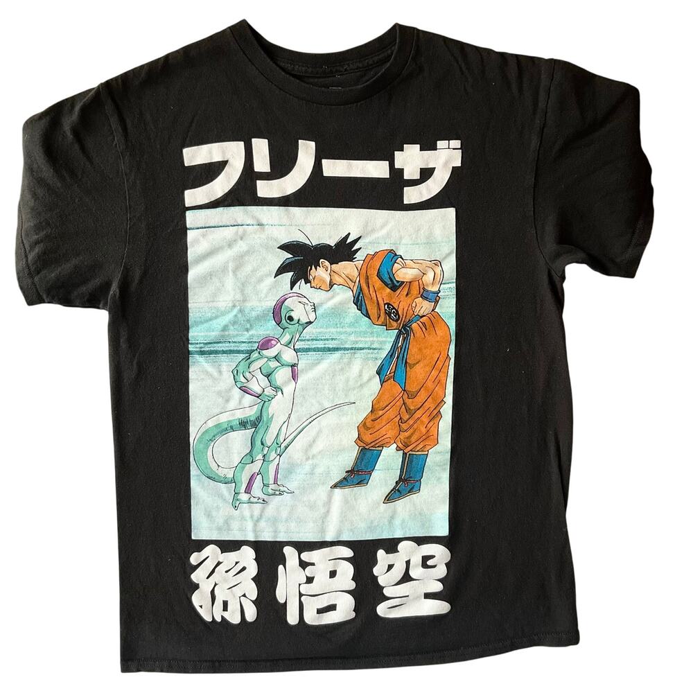 DragonBallZ Big Boy’s Short Sleeve T-shirt Size M, Black, Son Goku & Frieza